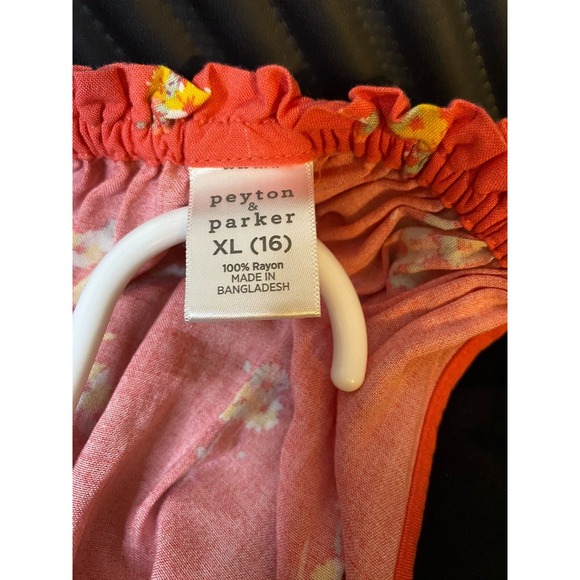 Peyton & Parker Women's Maxi Dress Floral Sleeveless Pink Tiered Size XL - Picture 3 of 3